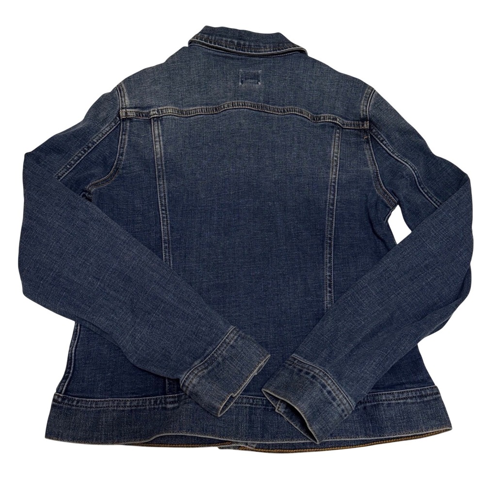 J.Crew Womens Dark Indigo classic Denim Trucker Jacket Blue H5092 Size S - Picture 2 of 6